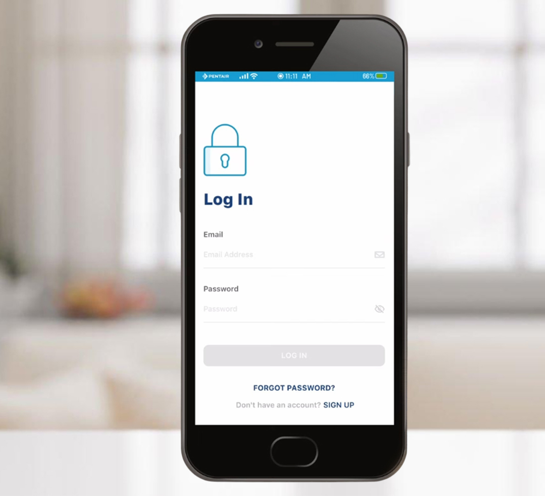 Pentair account setup